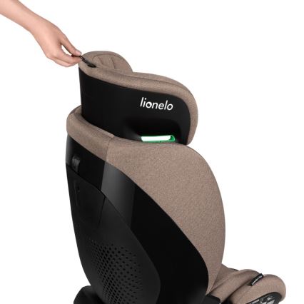 Lionelo - Autosedačka se základnou otočná LAVENDER i-Size 76-150 cm Beige Latte