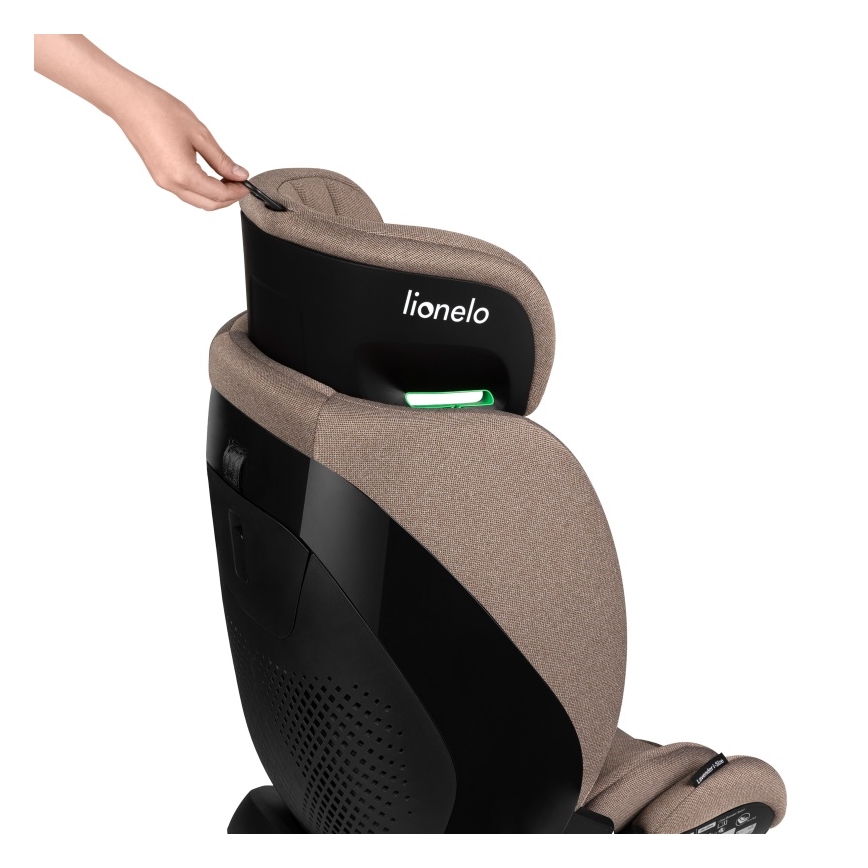 Lionelo - Autosedačka se základnou otočná LAVENDER i-Size 76-150 cm Beige Latte