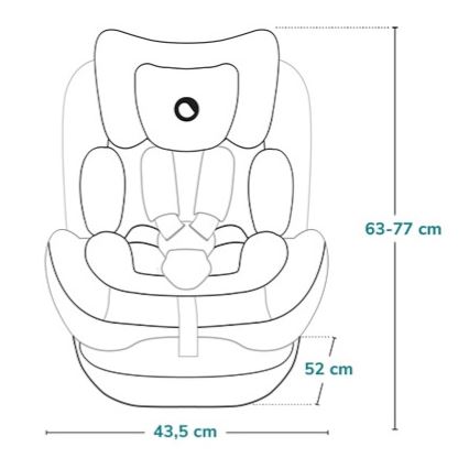 Lionelo - Autosedačka se základnou otočná LAVENDER i-Size 76-150 cm Beige Latte