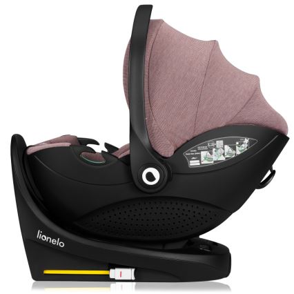 Lionelo - Autosedačka se základnou otočná MOXIE SET i-Size 40-87 cm Pink Mauve
