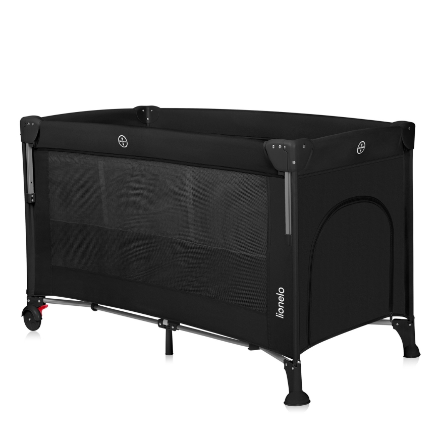 Lionelo - Cestovní postýlka 3v1 ELLEN Black Carbon