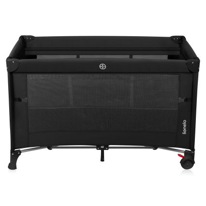 Lionelo - Cestovní postýlka 3v1 ELLEN Black Carbon