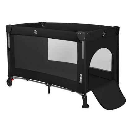 Lionelo - Cestovní postýlka 3v1 ELLEN Black Carbon
