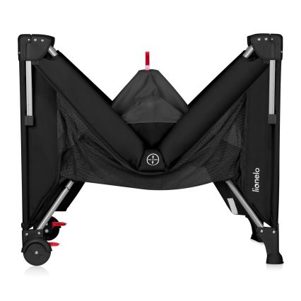 Lionelo - Cestovní postýlka 3v1 ELLEN Black Carbon