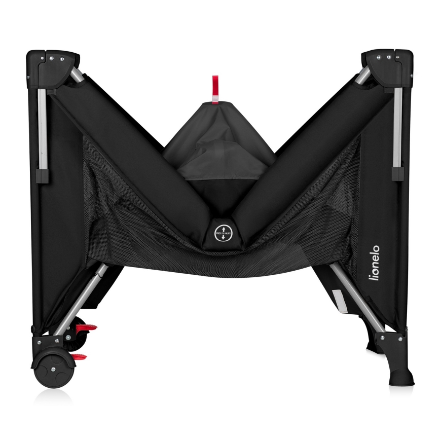 Lionelo - Cestovní postýlka 3v1 ELLEN Black Carbon