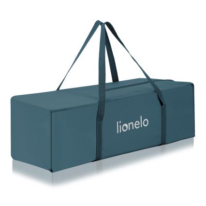 Lionelo - Cestovní postýlka FLOWER Green Turquoise