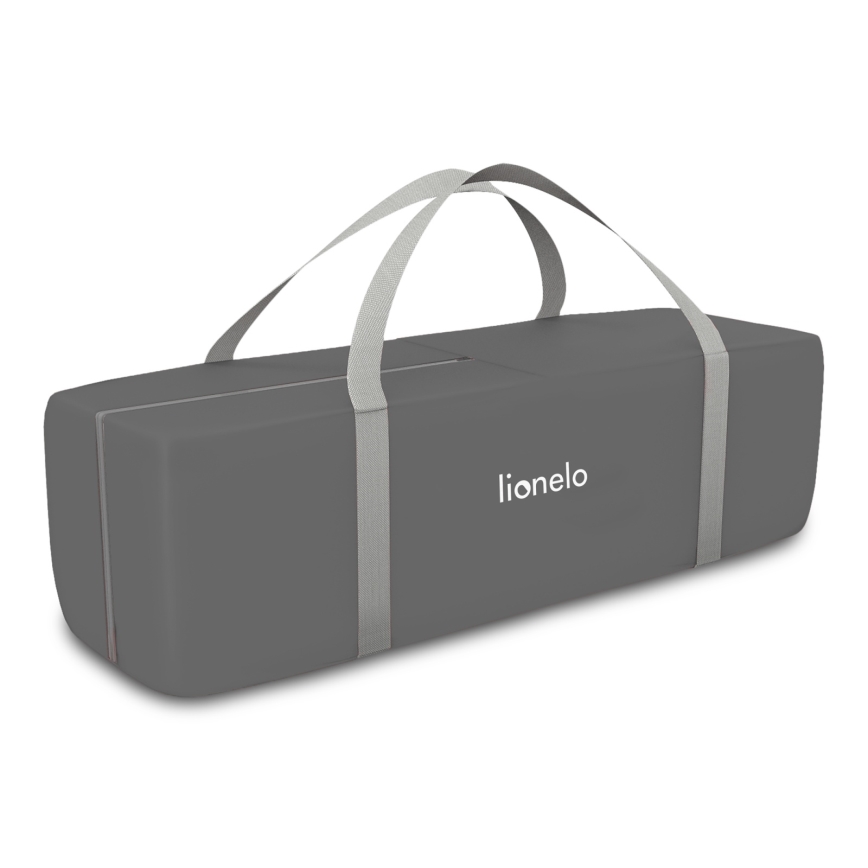 Lionelo - Cestovní postýlka FLOWER Grey Scandi
