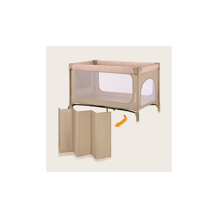 Lionelo - Cestovní postýlka JASMIN EASY FOLD Beige Sand