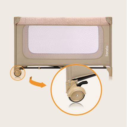 Lionelo - Cestovní postýlka JASMIN EASY FOLD Beige Sand
