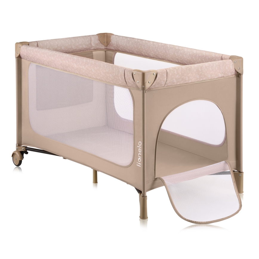 Lionelo - Cestovní postýlka JASMIN EASY FOLD Beige Sand