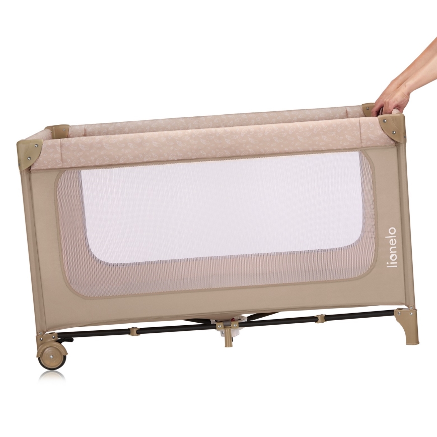 Lionelo - Cestovní postýlka JASMIN EASY FOLD Beige Sand