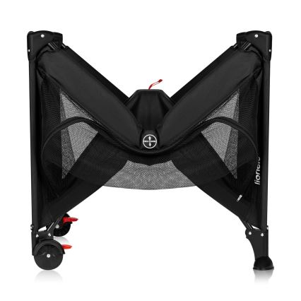 Lionelo - Cestovní postýlka LAURA Black Carbon