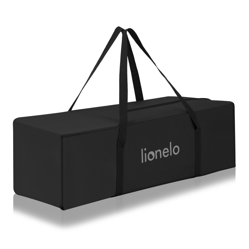 Lionelo - Cestovní postýlka LAURA Black Carbon