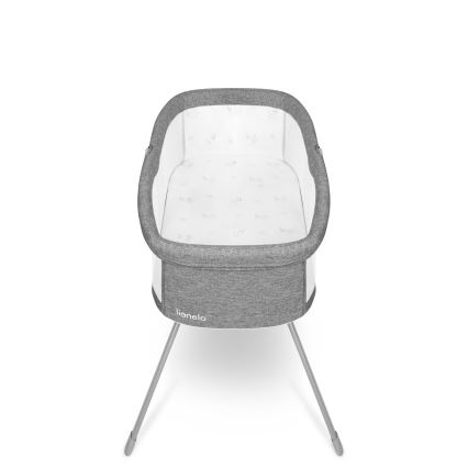 Lionelo - Cestovní postýlka MALIN Grey Stone