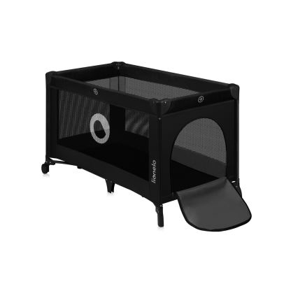 Lionelo - Cestovní postýlka STEFI Black Carbon