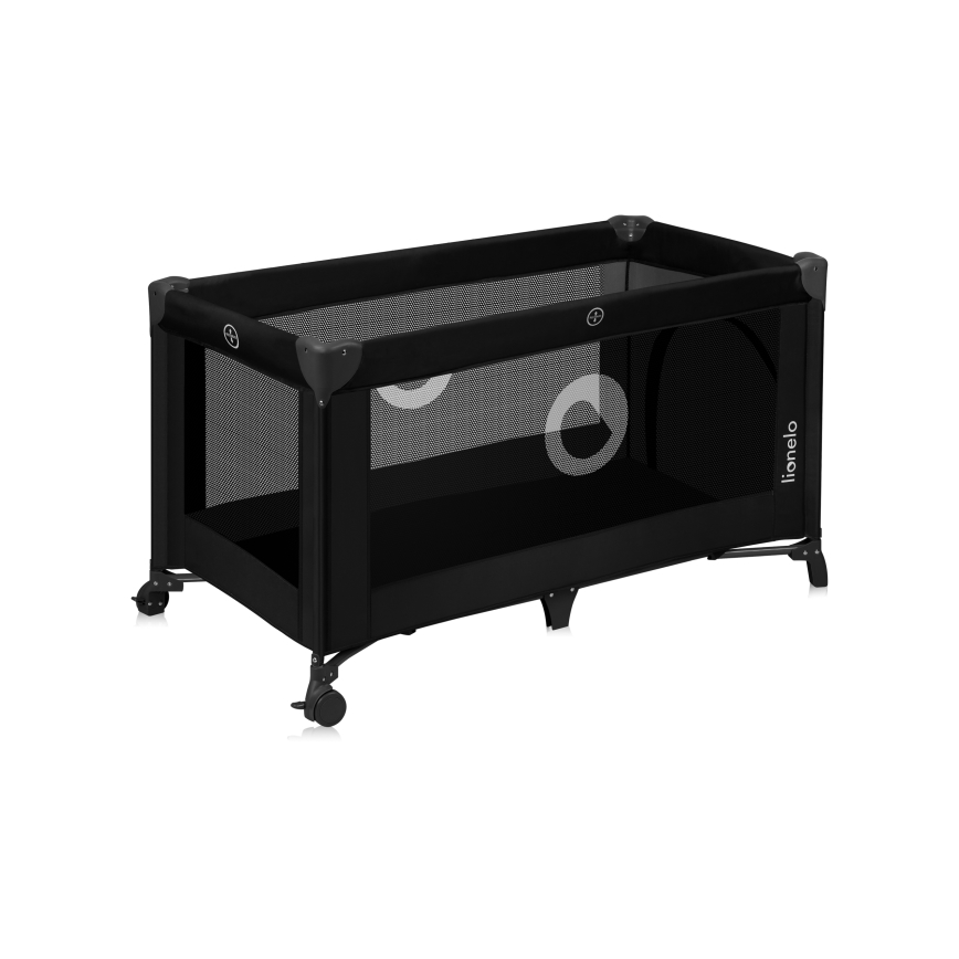 Lionelo - Cestovní postýlka STEFI Black Carbon