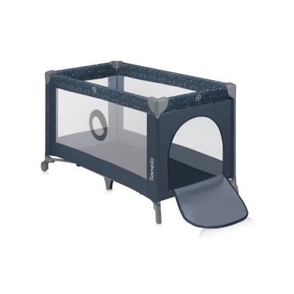 Lionelo - Cestovní postýlka STEFI Blue Grey