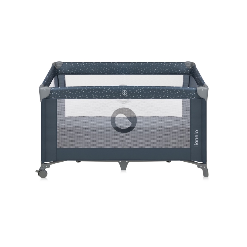 Lionelo - Cestovní postýlka STEFI Blue Grey