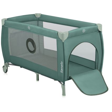 Lionelo - Cestovní postýlka STEFI PLUS Green Olive