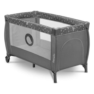Lionelo - Cestovní postýlka STEFI PLUS Grey White