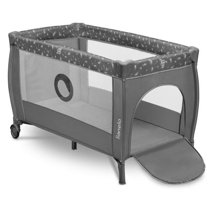 Lionelo - Cestovní postýlka STEFI PLUS Grey White