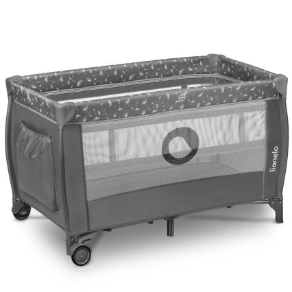 Lionelo - Cestovní postýlka STEFI PLUS Grey White