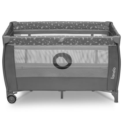Lionelo - Cestovní postýlka STEFI PLUS Grey White