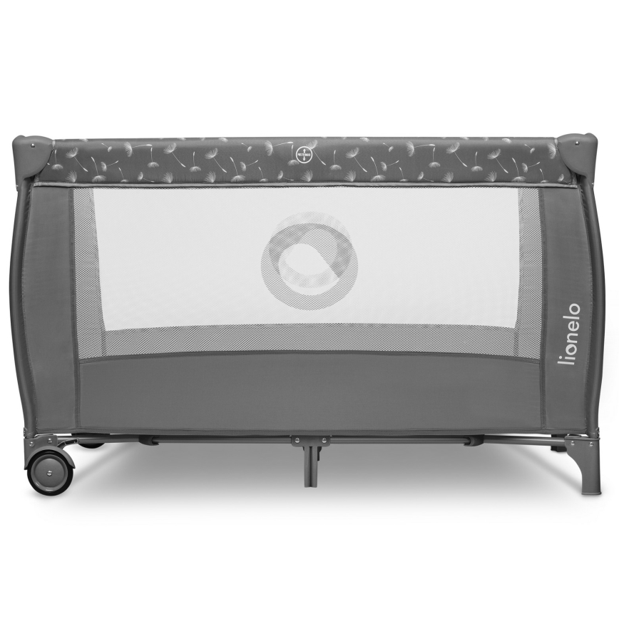 Lionelo - Cestovní postýlka STEFI PLUS Grey White