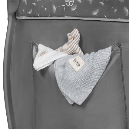 Lionelo - Cestovní postýlka STEFI PLUS Grey White