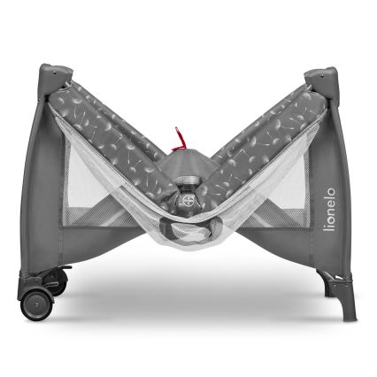 Lionelo - Cestovní postýlka STEFI PLUS Grey White