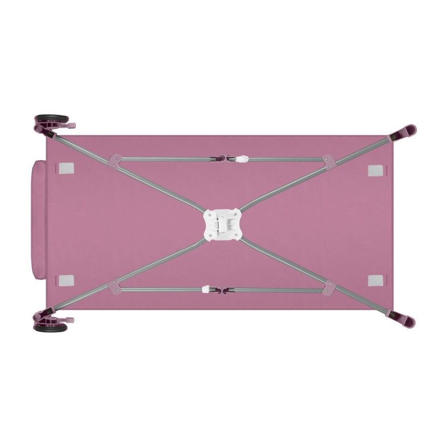 Lionelo - Cestovní postýlka STEFI PLUS Pink Magnolia