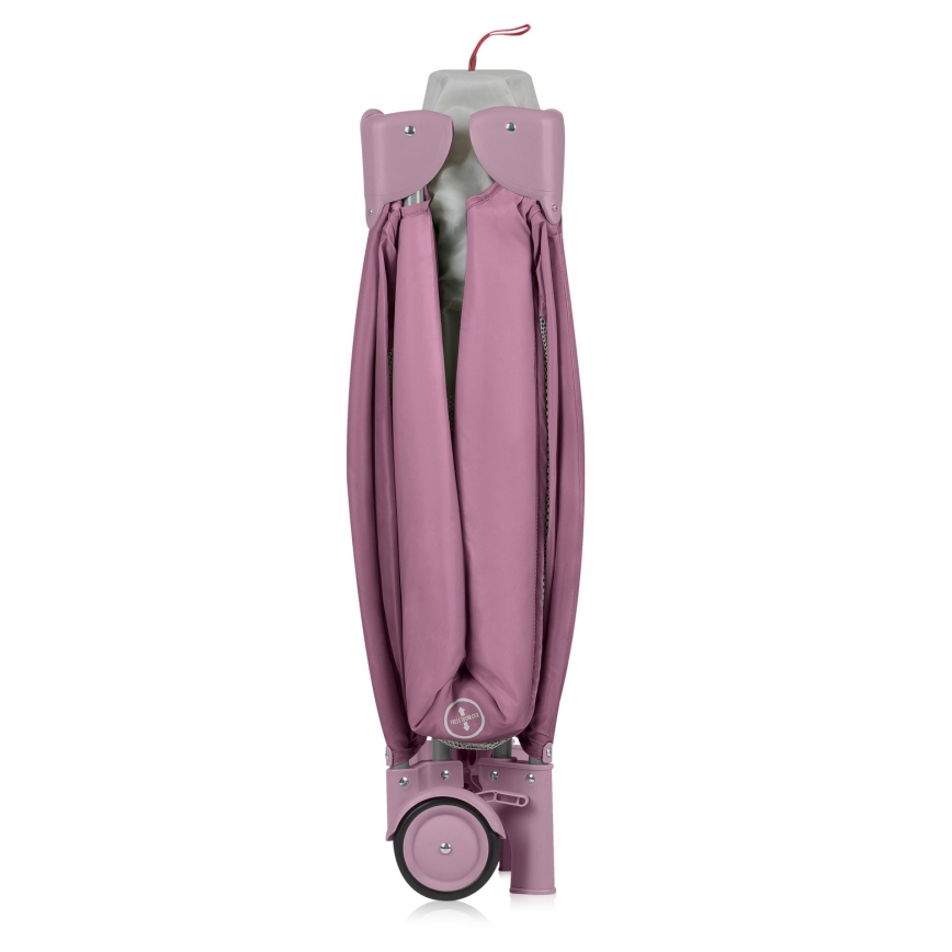 Lionelo - Cestovní postýlka STEFI PLUS Pink Magnolia