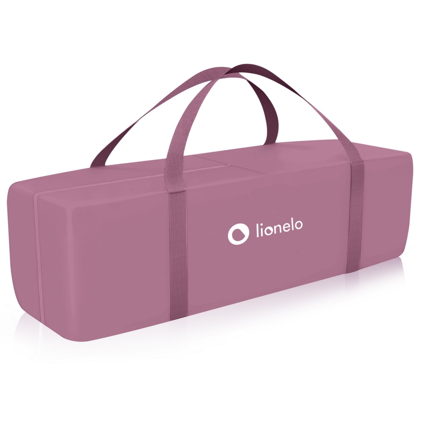 Lionelo - Cestovní postýlka STEFI PLUS Pink Magnolia