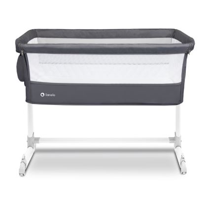 Lionelo - Cestovní postýlka THEO Dark Grey