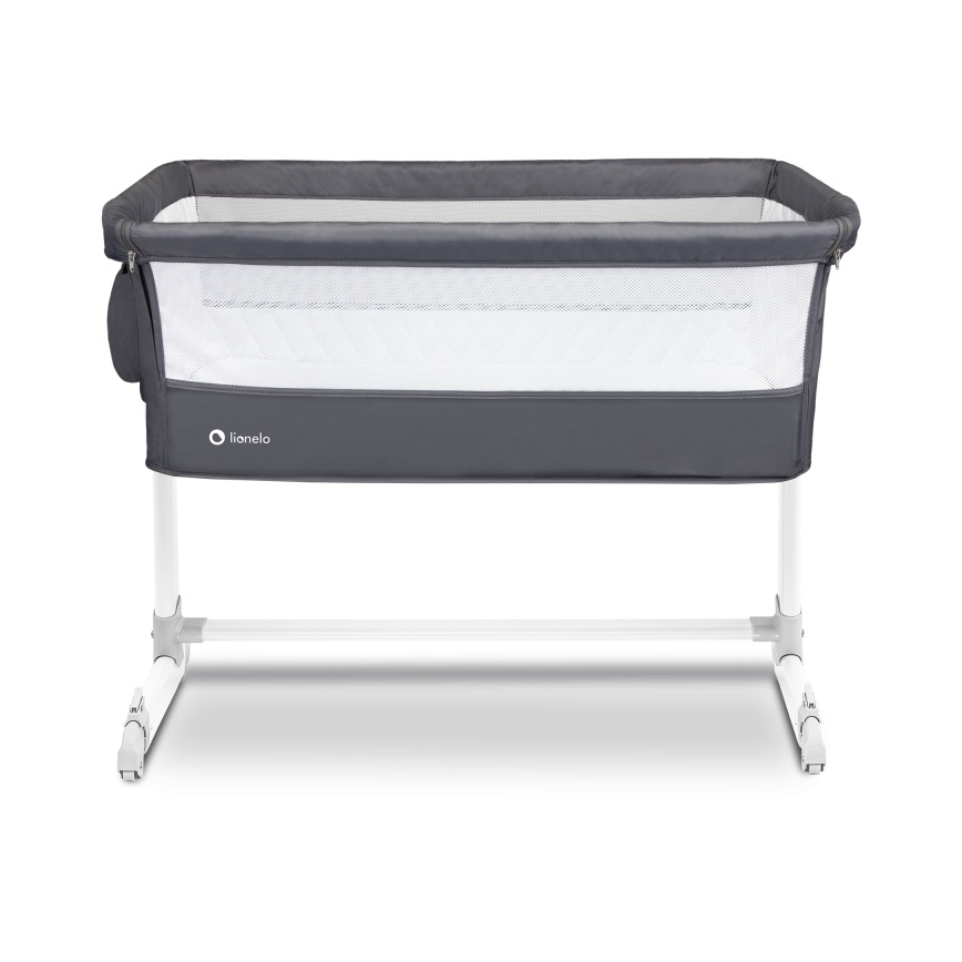 Lionelo - Cestovní postýlka THEO Dark Grey
