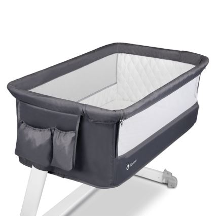 Lionelo - Cestovní postýlka THEO Dark Grey