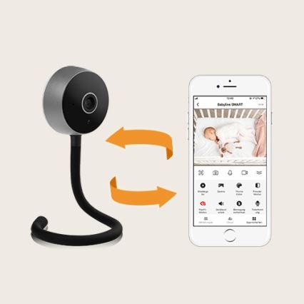 Lionelo - Chytrá dětská chůvička BABYLINE SMART Wi-Fi Black