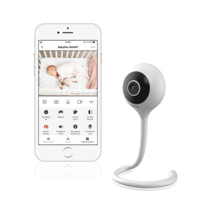 Lionelo - Chytrá dětská chůvička BABYLINE SMART Wi-Fi White