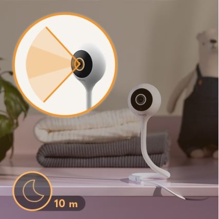 Lionelo - Chytrá dětská chůvička BABYLINE SMART Wi-Fi White