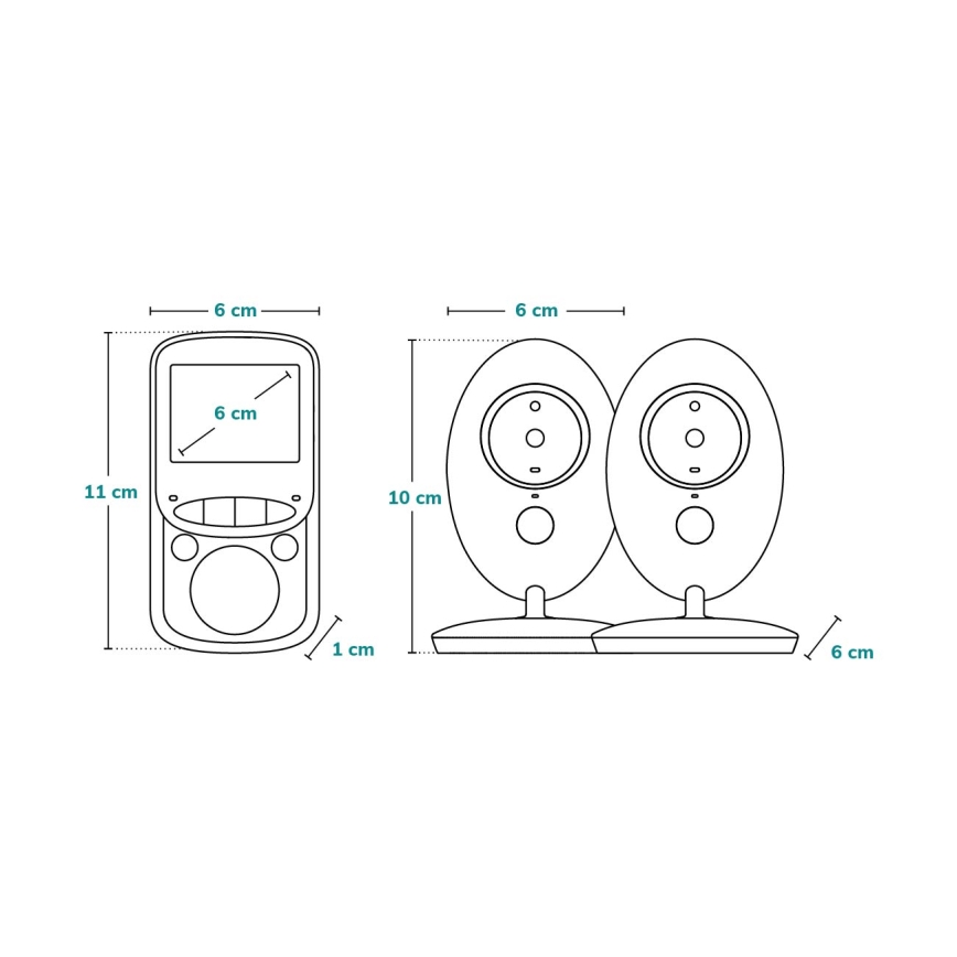 Lionelo - Dětská chůvička s monitorem BABYLINE 5.1 230V 1000 mAh