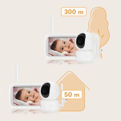 Lionelo - Dětská chůvička s monitorem BABYLINE 9.1 5V 3600 mAh