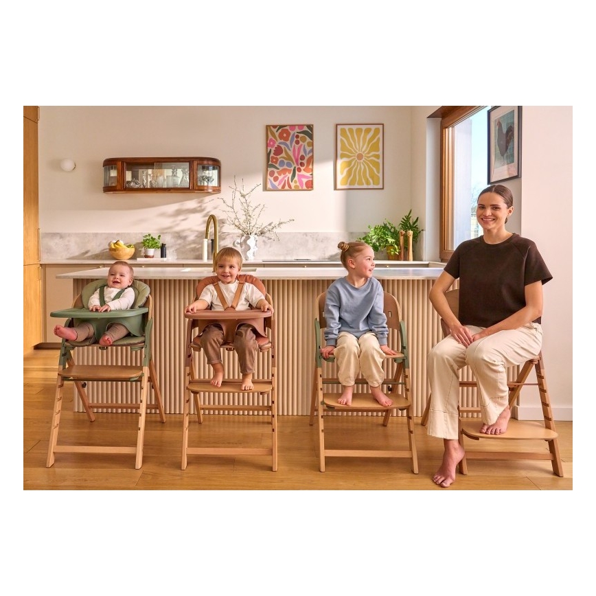 Lionelo - Dětská jídelní židle 3v1 MEGAN Grey Wood