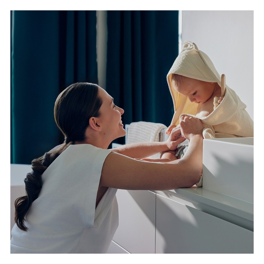 Lionelo - Dětská osuška s kapucí MUSLIN HOODED TOWEL Beige Sand