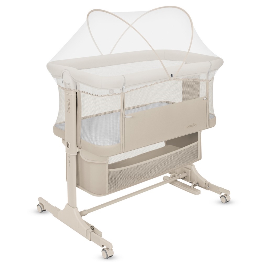 Lionelo - Dětská postýlka 3v1 JODIE Beige Cream