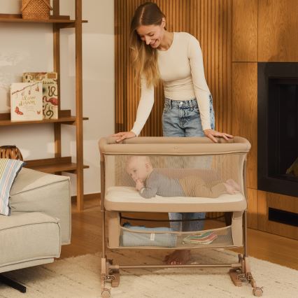 Lionelo - Dětská postýlka 3v1 JODIE Beige Taupe