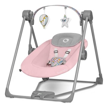 Lionelo - Dětské houpátko OTTO 4xLR14 Pink Baby