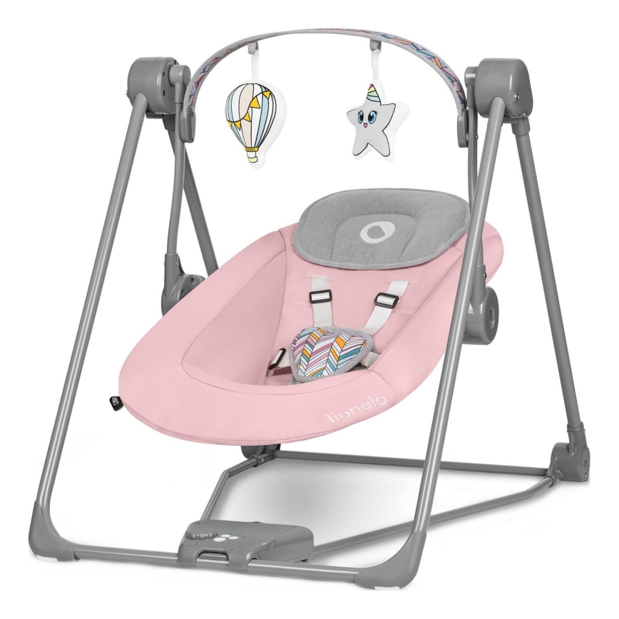 Lionelo - Dětské houpátko OTTO 4xLR14 Pink Baby