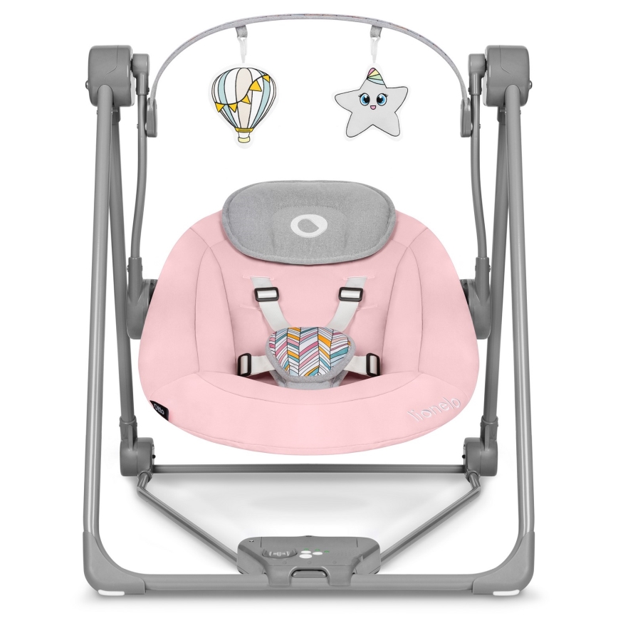 Lionelo - Dětské houpátko OTTO 4xLR14 Pink Baby