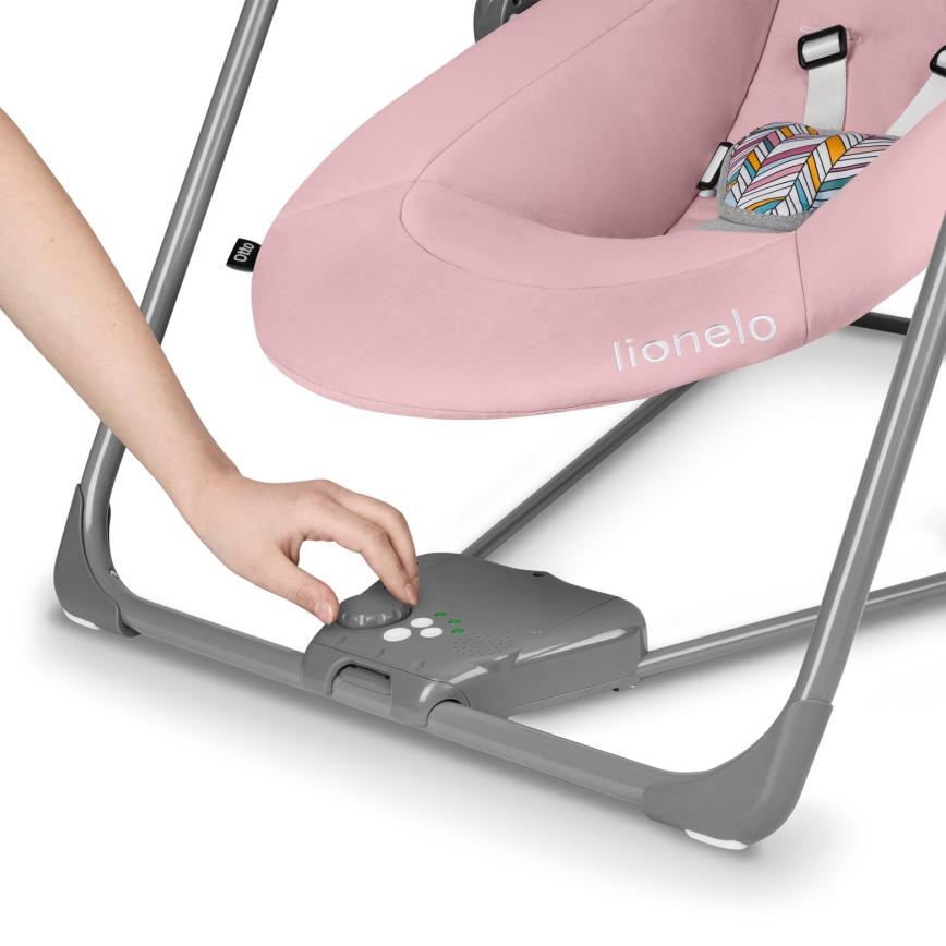Lionelo - Dětské houpátko OTTO 4xLR14 Pink Baby