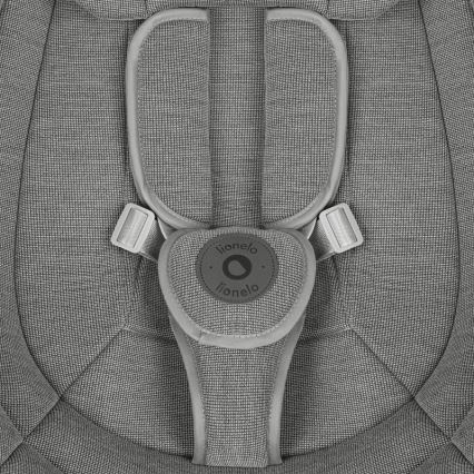 Lionelo - Dětské houpátko s melodií BLOSSOM Grey Concrete + dálkové ovládání